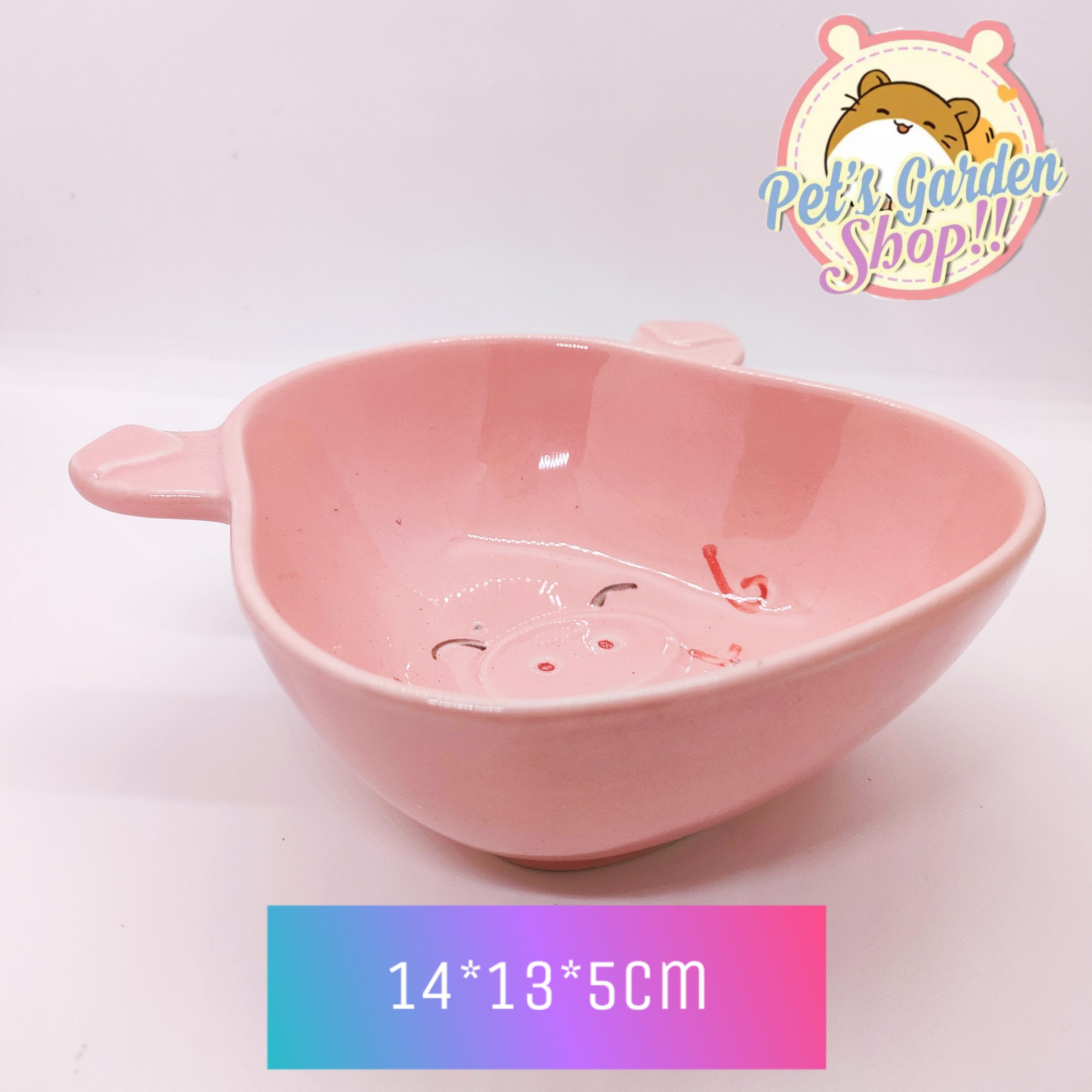 Chén sứ heo lớn cho hamster, thỏ, bọ ú, sóc...