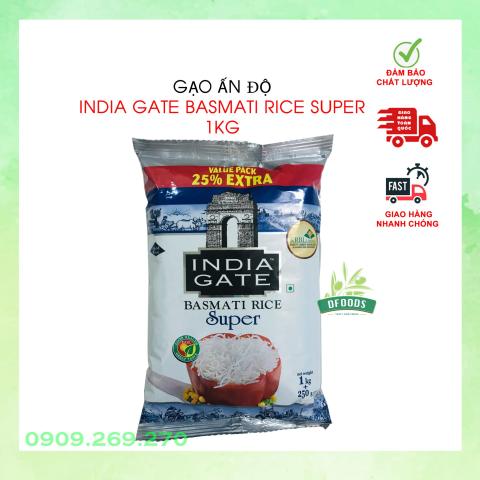 Gạo Ấn Độ Basmati Rice Gạo hạt dài India Gate Super (túi 1.2kg)