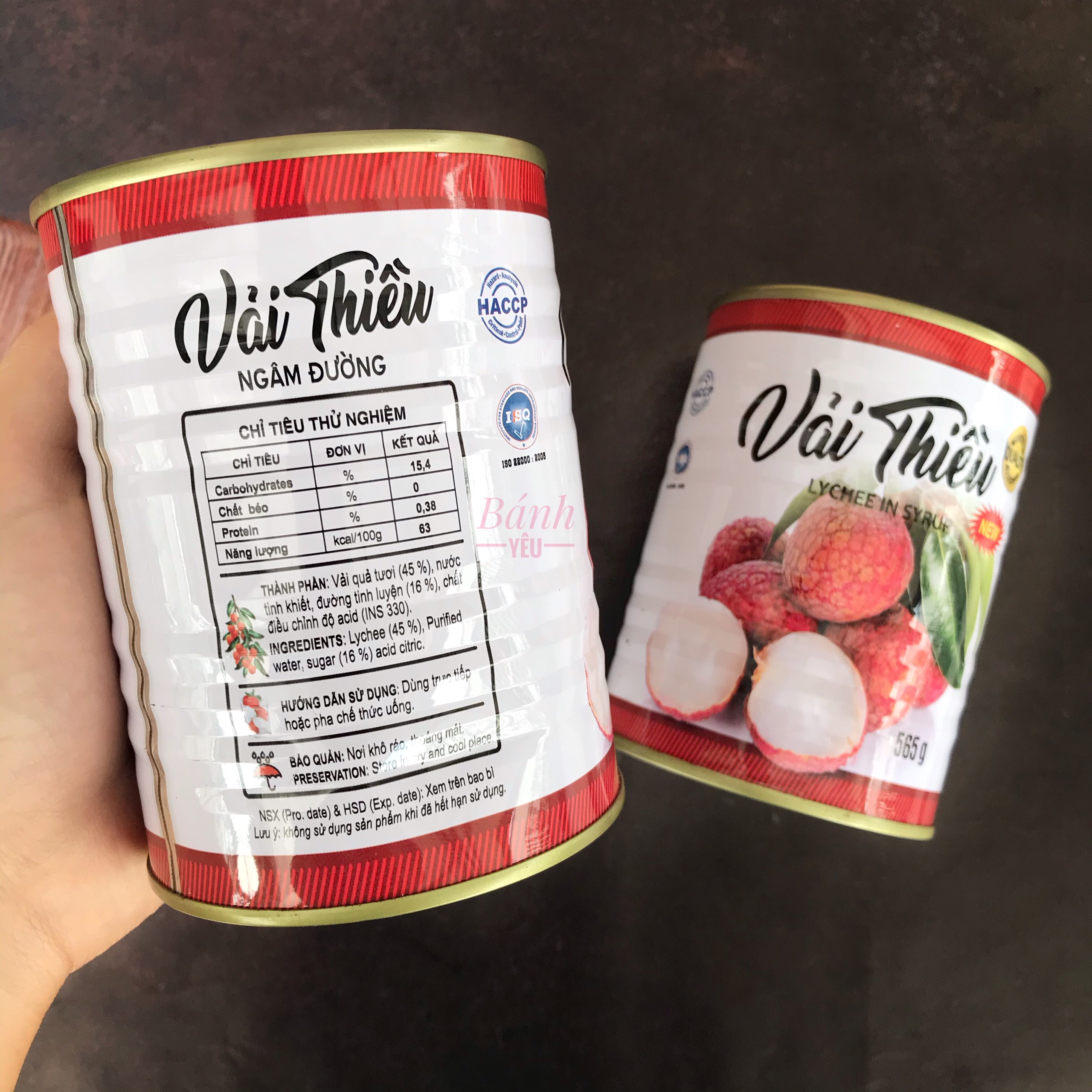 Vải Thiều Ngâm Đường Đóng Lon 565g