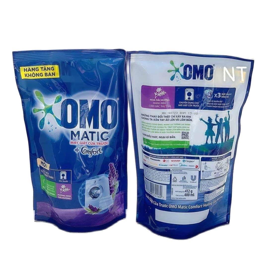 NƯỚC GIẶT OMO MATIC CỬA TRƯỚC 412g (Hàng Khuyến Mãi)