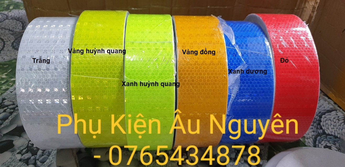 Decal phản quang rộng 5cm, cuộn 40m (Nhiều màu)
