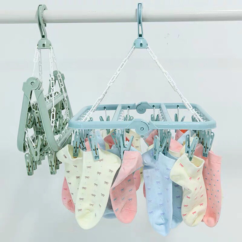 Móc chùm phơi đồ đa năng (32 kẹp chắn chắn)