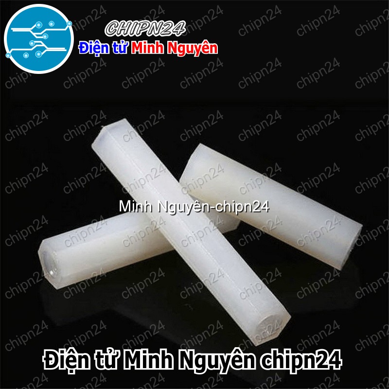 (F33-34) Cọc nhựa M3 (Cái-Cái) (Trụ nhựa 5mm/7mm/10mm/12mm/15mm/20mm/25mm/30mm/35mm/40mm/45mm/50mm) - [Chọn Loại] - HHH.00050