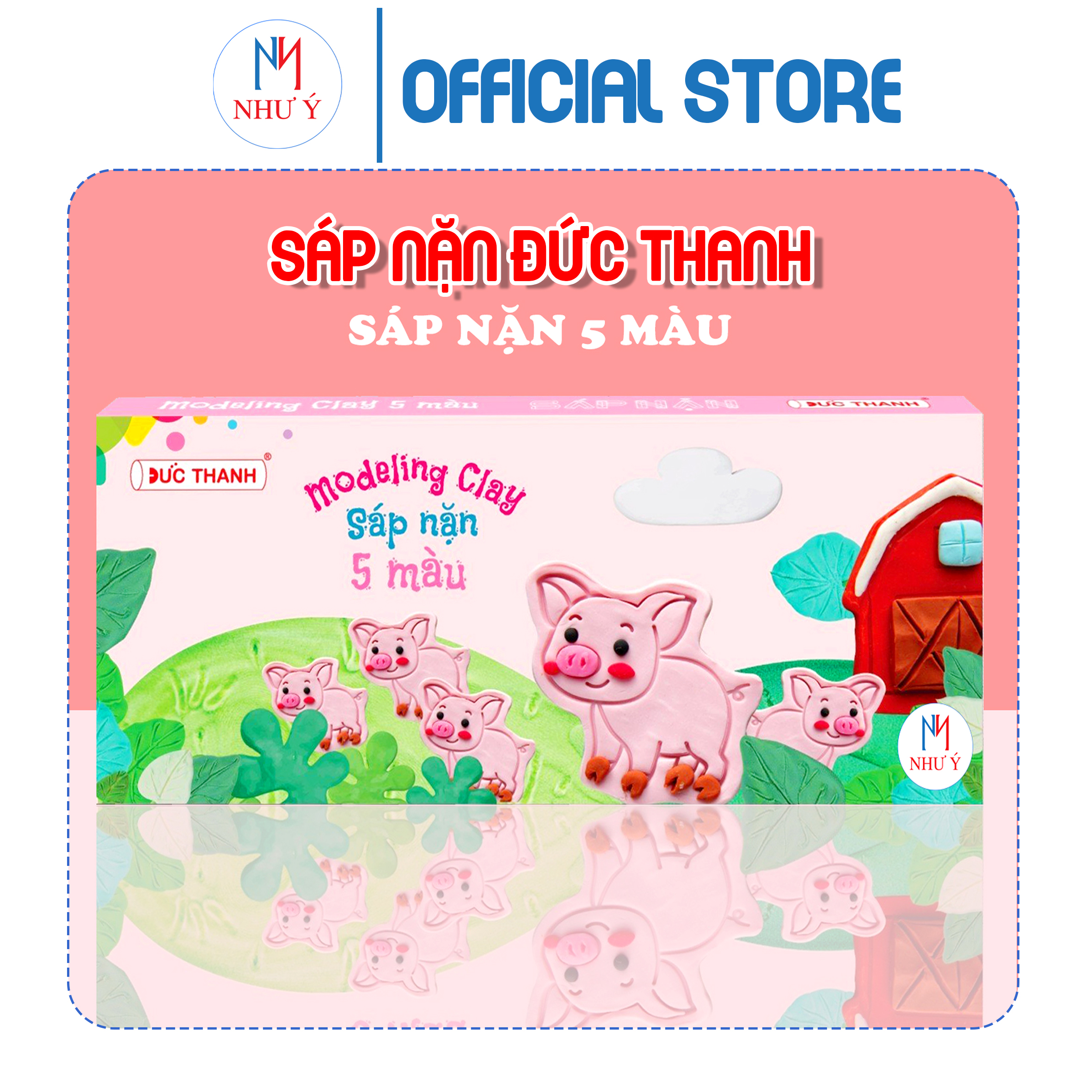 Đất nặn HADA, 10 màu (Mẫu mới Đức Thanh)
