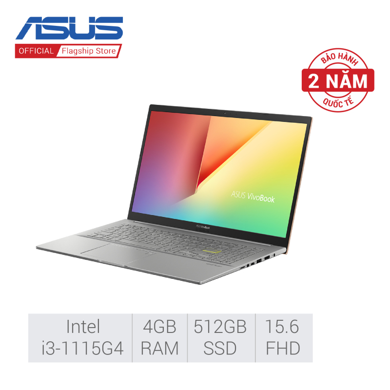 Laptop ASUS VivoBook 15 A515EA-BQ489T  i3-1115G4  4GB DDR4  512GB SSD  Intel® UHD Graphics  15.6 inch FHD  Windows 10
