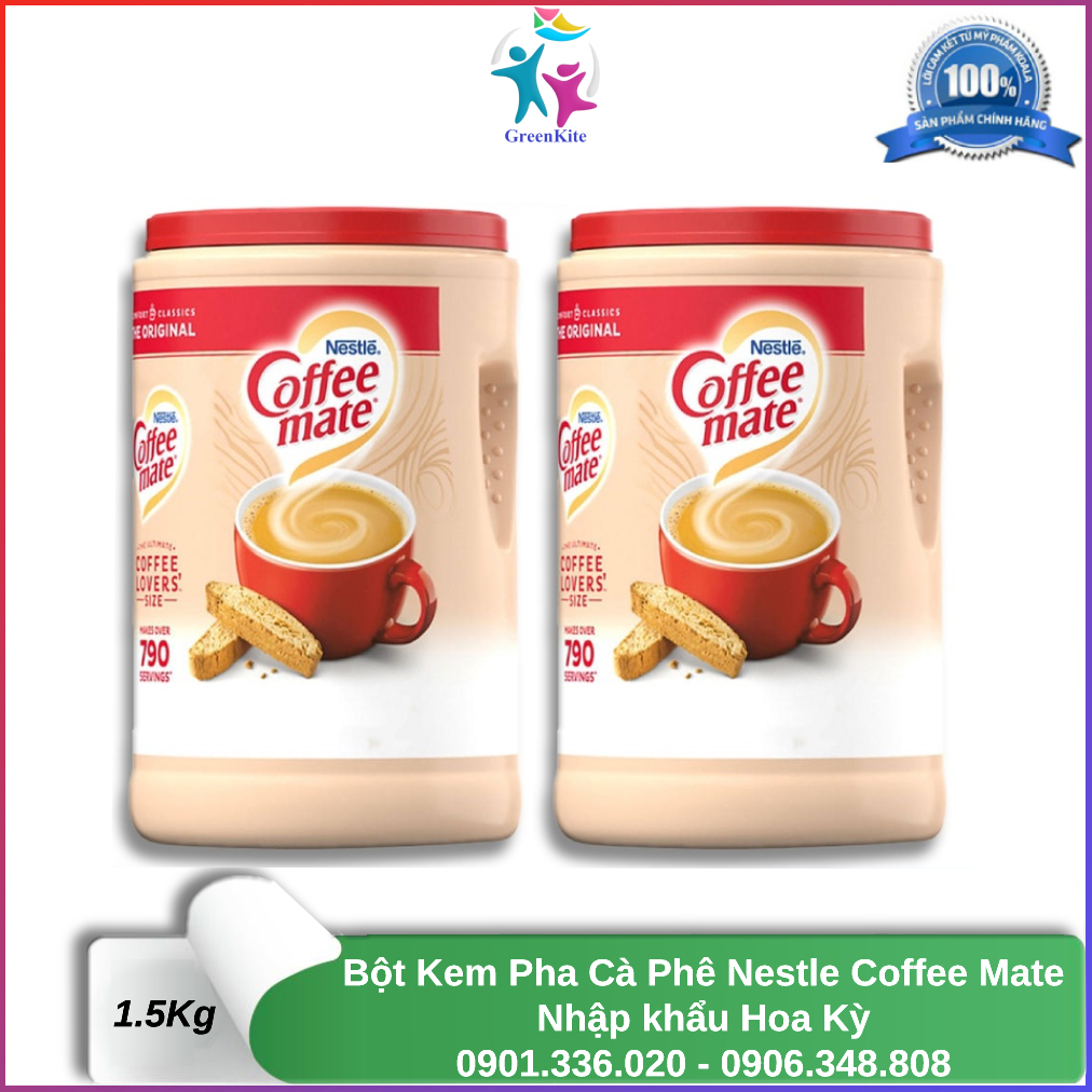 [1 Hộp] Bột Kem Pha Cà Phê Nestlé Coffee Mate 1,5kg- Nhập Khẩu Mỹ