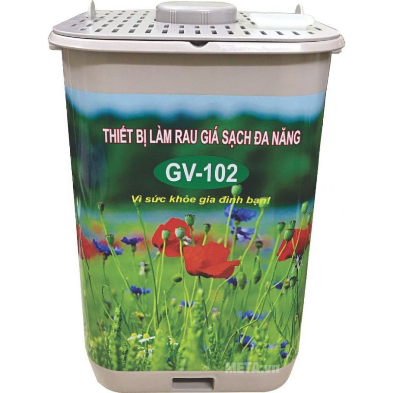 [ Tặng kèm 200gr đậu xanh ] Máy làm giá đỗ phiên bản tự động vuông Toàn Diện GV102, Máy làm giá tại an toàn đảm bảo