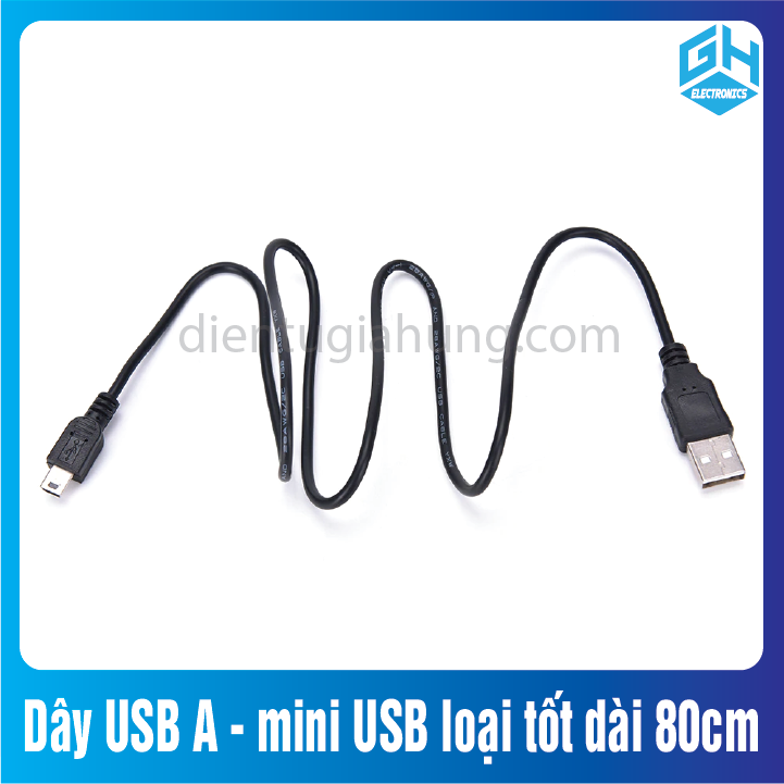 Dây Cap USB A - mini USB loại tốt dài 80cm
