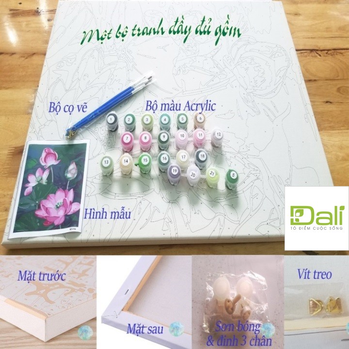 Tranh sơn dầu số hóa Tranh Hoa H061