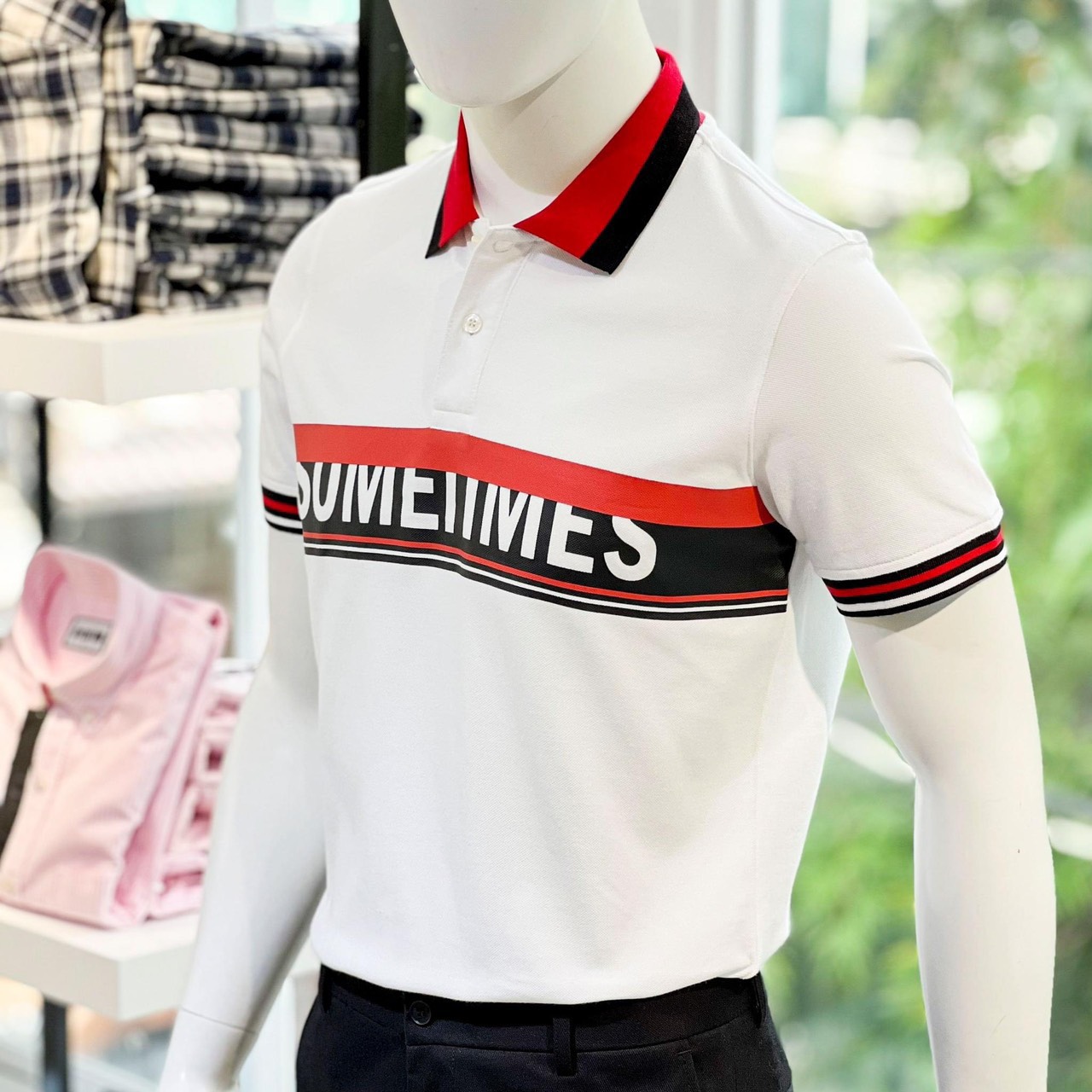 Áo thun nam polo cổ bẻ phối sọc trẻ trung cao cấp thời trang binstore94_ms266