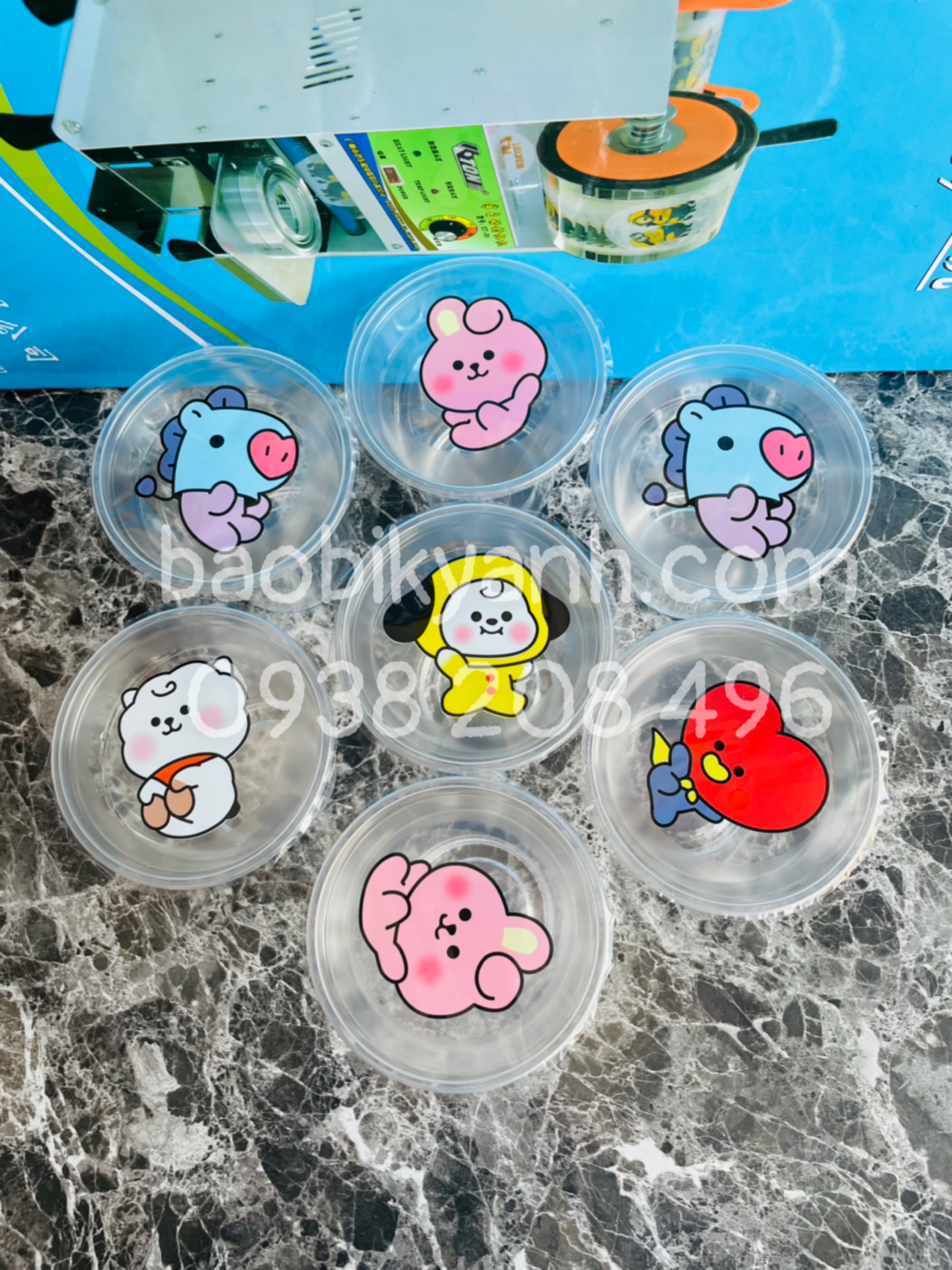 cuộn dán miệng ly, cuộn màng ép ly, màng ép nắp ly