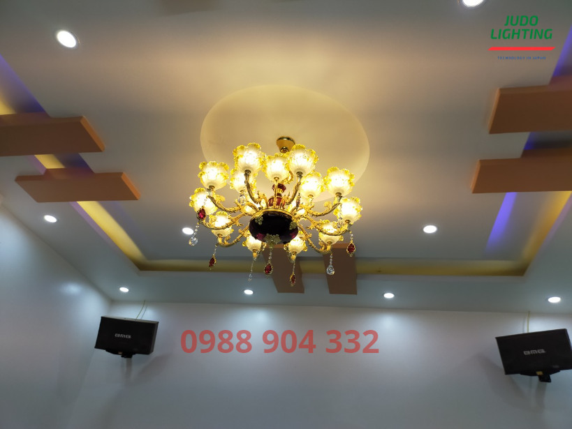 FREE SHIP : Đèn chùm 15 tay ( kèm bóng led) XẢ KHO