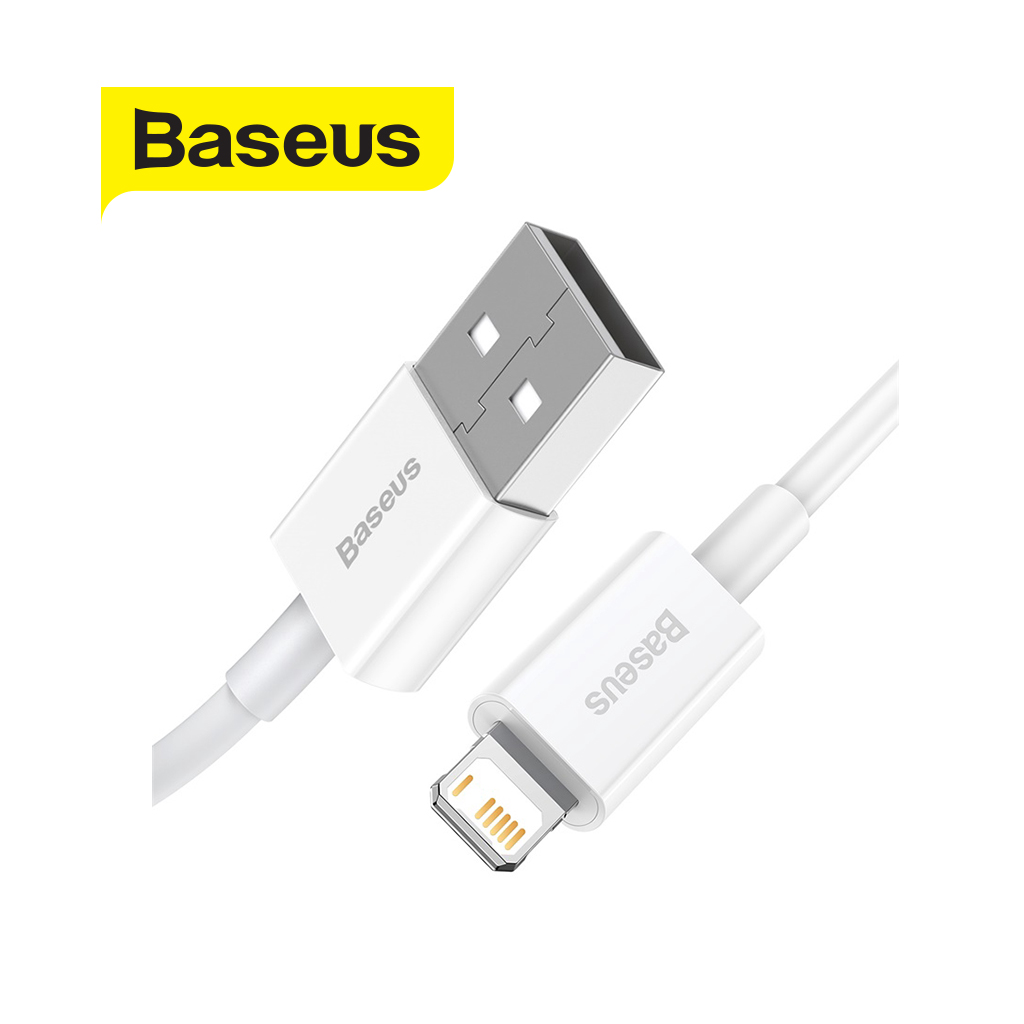 Cáp sạc nhanh Baseus Superior Series USB to Lightning tốc độ sạc 2.4A  hỗ trợ truyền dữ liệu 480Mbps dây nhựa dẻo ABS + TPE thích hợp cho iPhone/iPad dài 1m