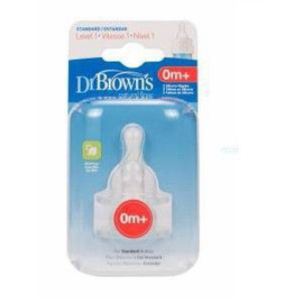 [SP CHÍNH HÃNG]Set 2 chiếc núm ty silicon thay thế bình sữa Dr Brown's cổ thường
