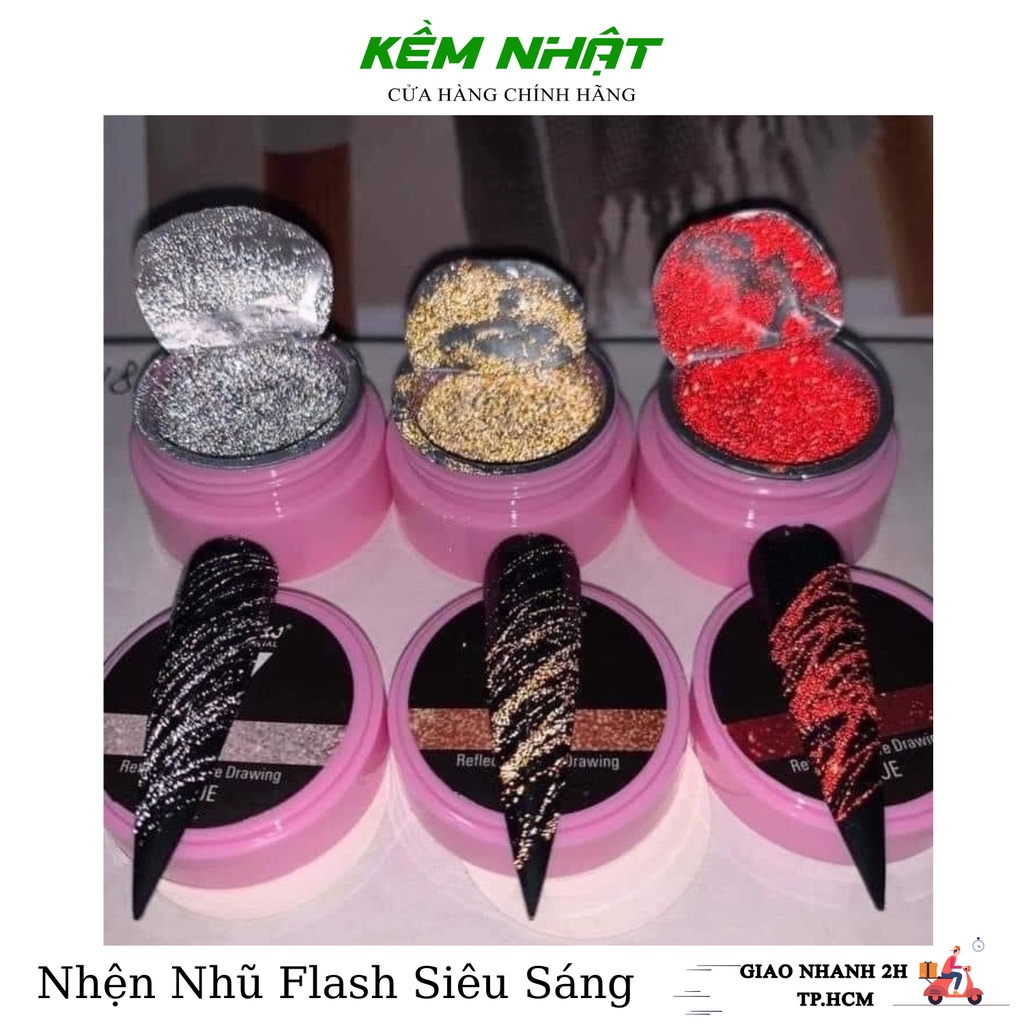 Gel Nhện Nhũ Flash Siêu Sáng Huaxi