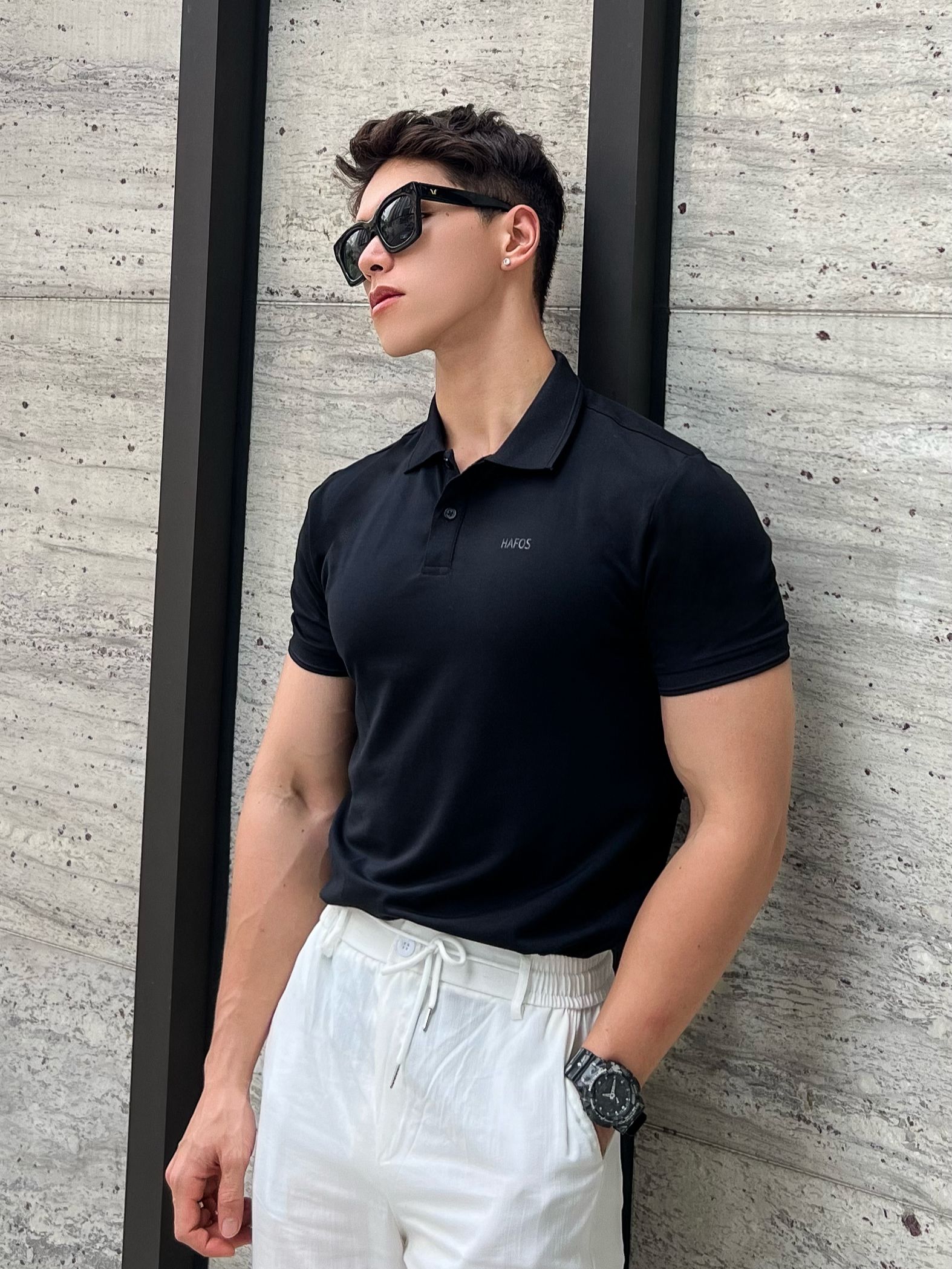 Áo Polo Nam HAFOS BASIC vải Cá sấu Cotton cao cấp chuẩn form