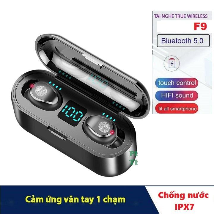 Tai Nghe Technology Bluetooth F9 bản Pro upgrade Pin Trâu 3000mah, Nút Cảm Ứng , screen Led Gaming, Không thấm nước