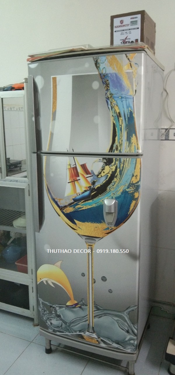 [HCM] Miếng dán tủ lạnh 80x180 cm - THUTHAODECOR