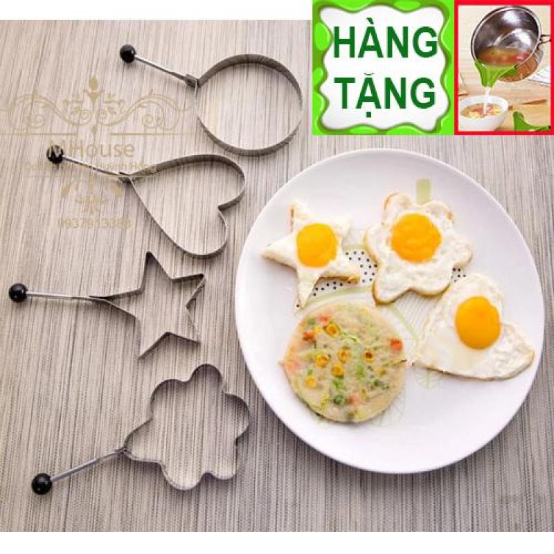 Bảng giá Combo 3 Bộ Khuôn Inox Tạo hình trứng, bánh,cơm. Tặng 1 Vật dụng rót chất lỏng chống đổ tràn lệch hướng Điện máy Pico