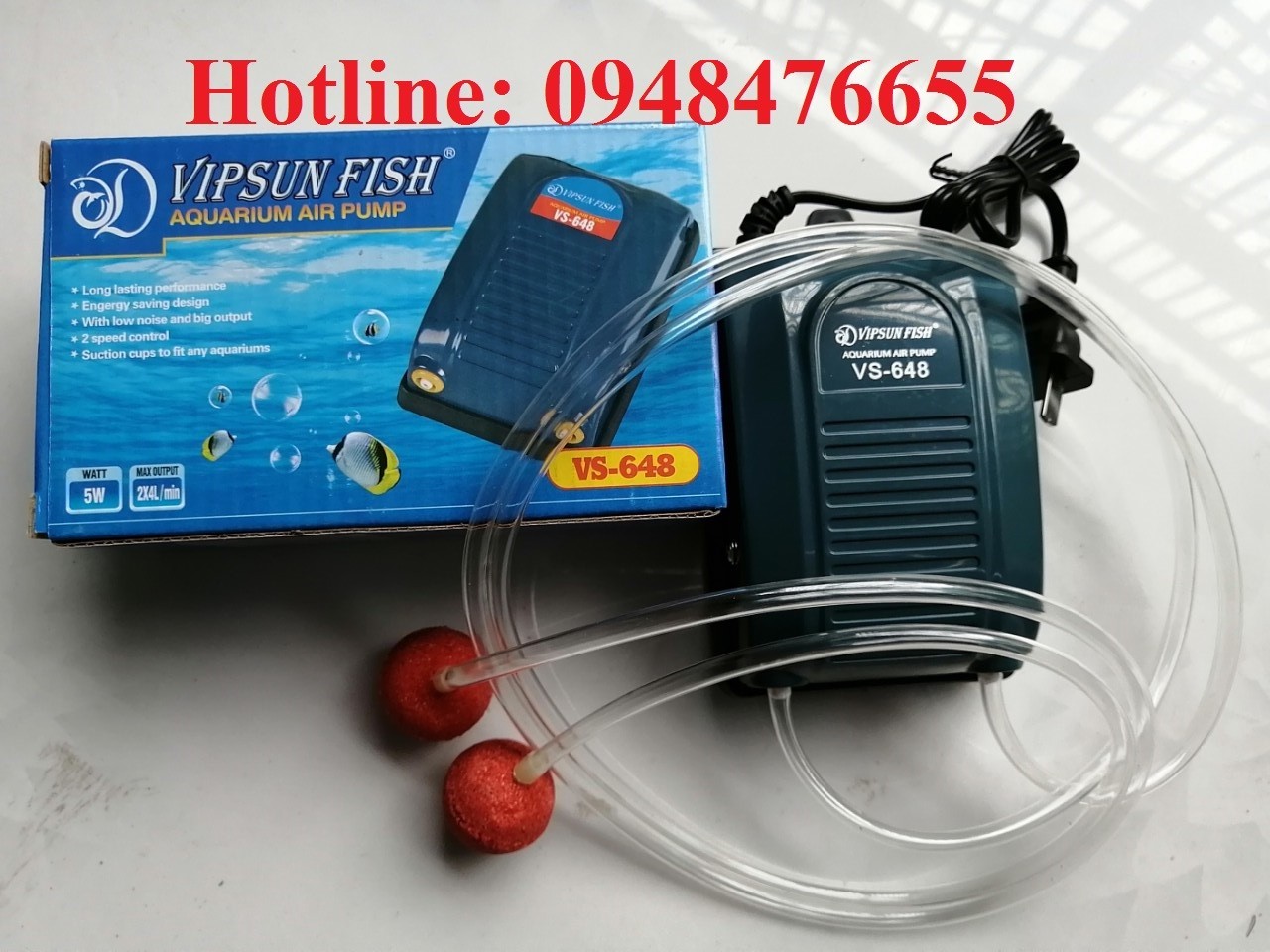 [HCM]Máy Sủi Oxy 2 Vòi Hồ Cá Kiểng - Sủi Oxy 2 Vòi