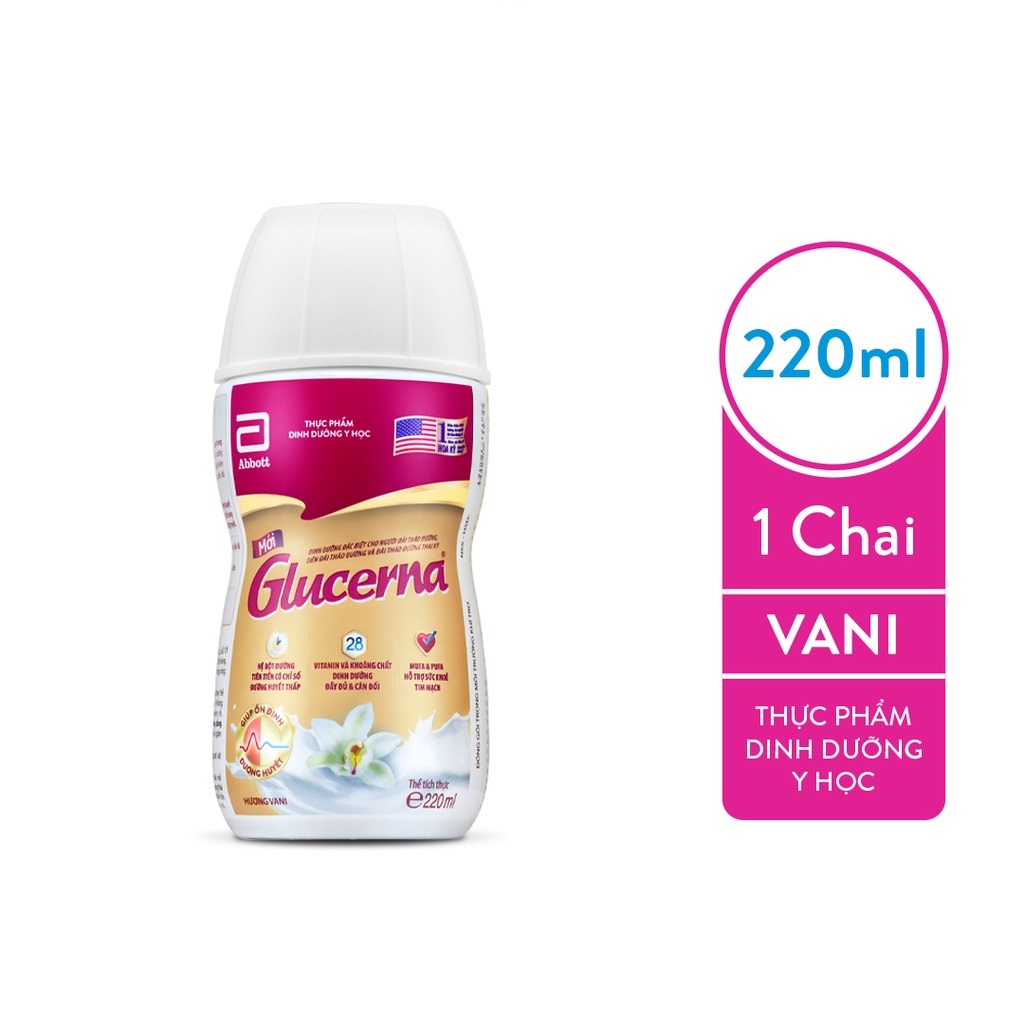 Thùng sữa bột pha sẳn Abbott Glucerna 220ml Cty (30 Chai)