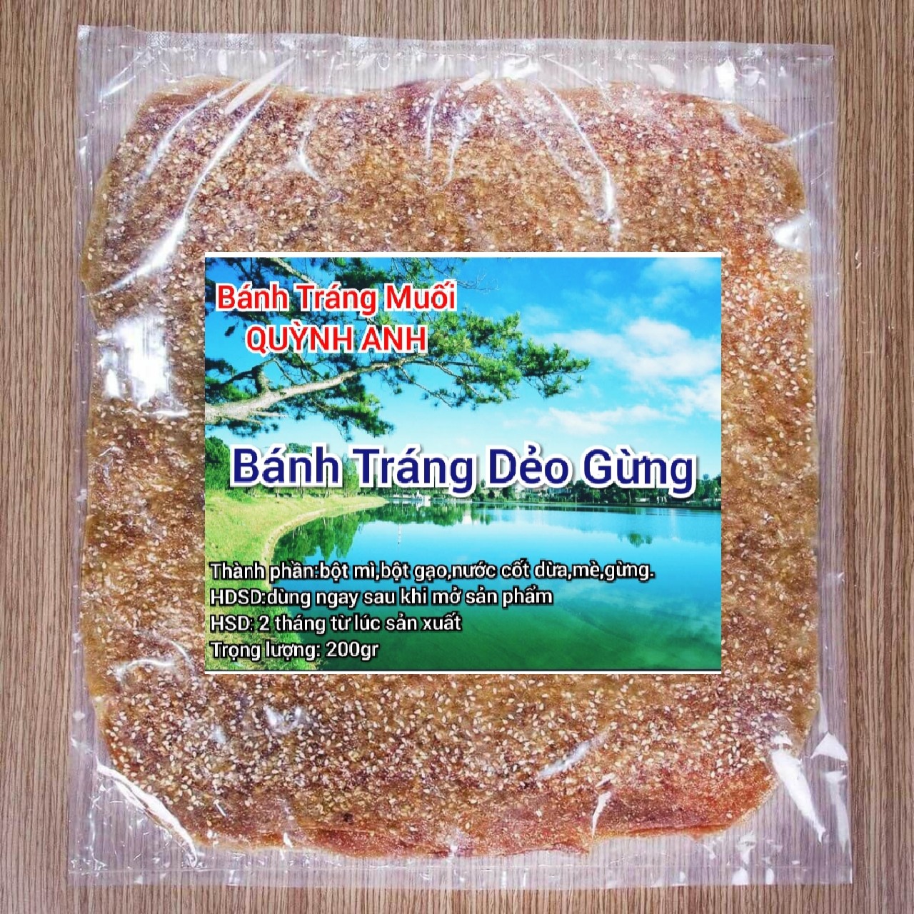 (5 xấp ) BÁNH TRÁNG DẺO GỪNG TÂY NINH 1200GR
