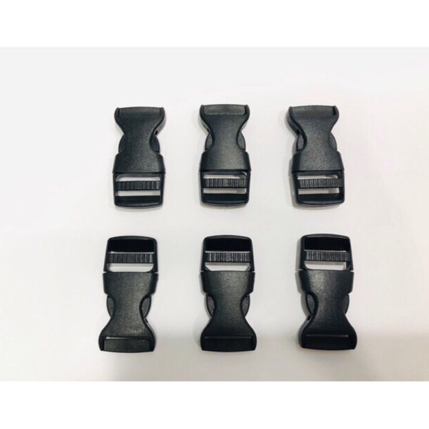 Khoá cài quay nón bảo hiểm , dây đai , khoá paracord đen 2cmX3cm ( set 10 cái )