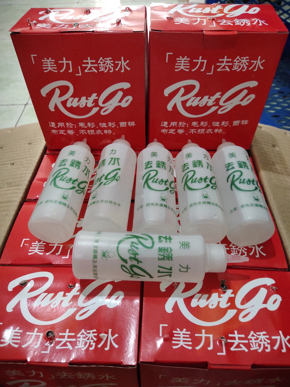 nước tẩy rỉ sét trên vải rust go