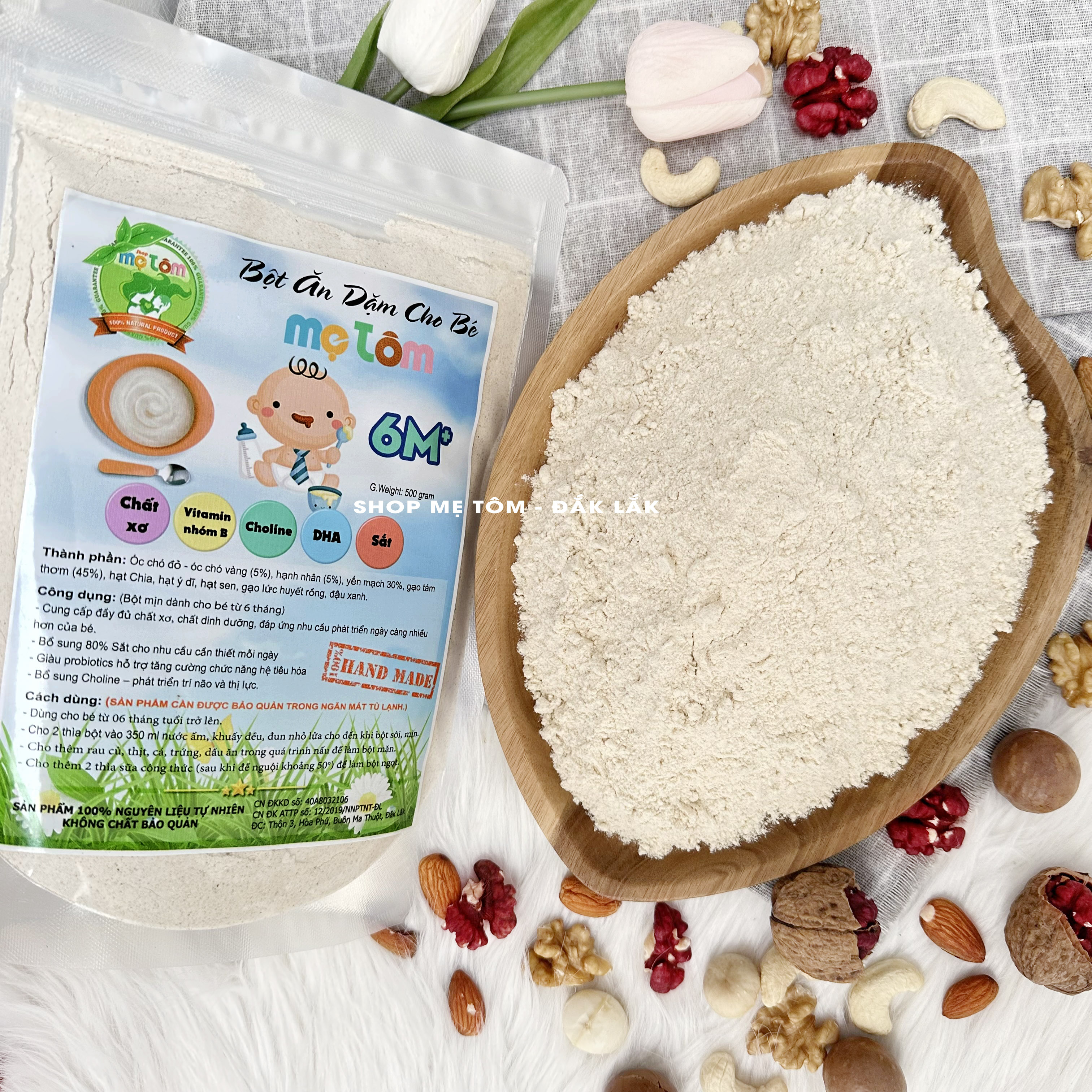 [500Gr] BỘT CÁN VỠ NẤU CHÁO CHO BÉ TỪ 8 THÁNG TUỔI