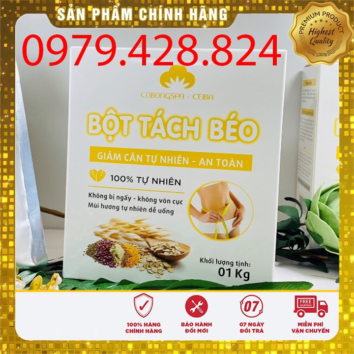 Chính hãng Bột tách béo Cô Bông giảm cân an toàn gói 1kg