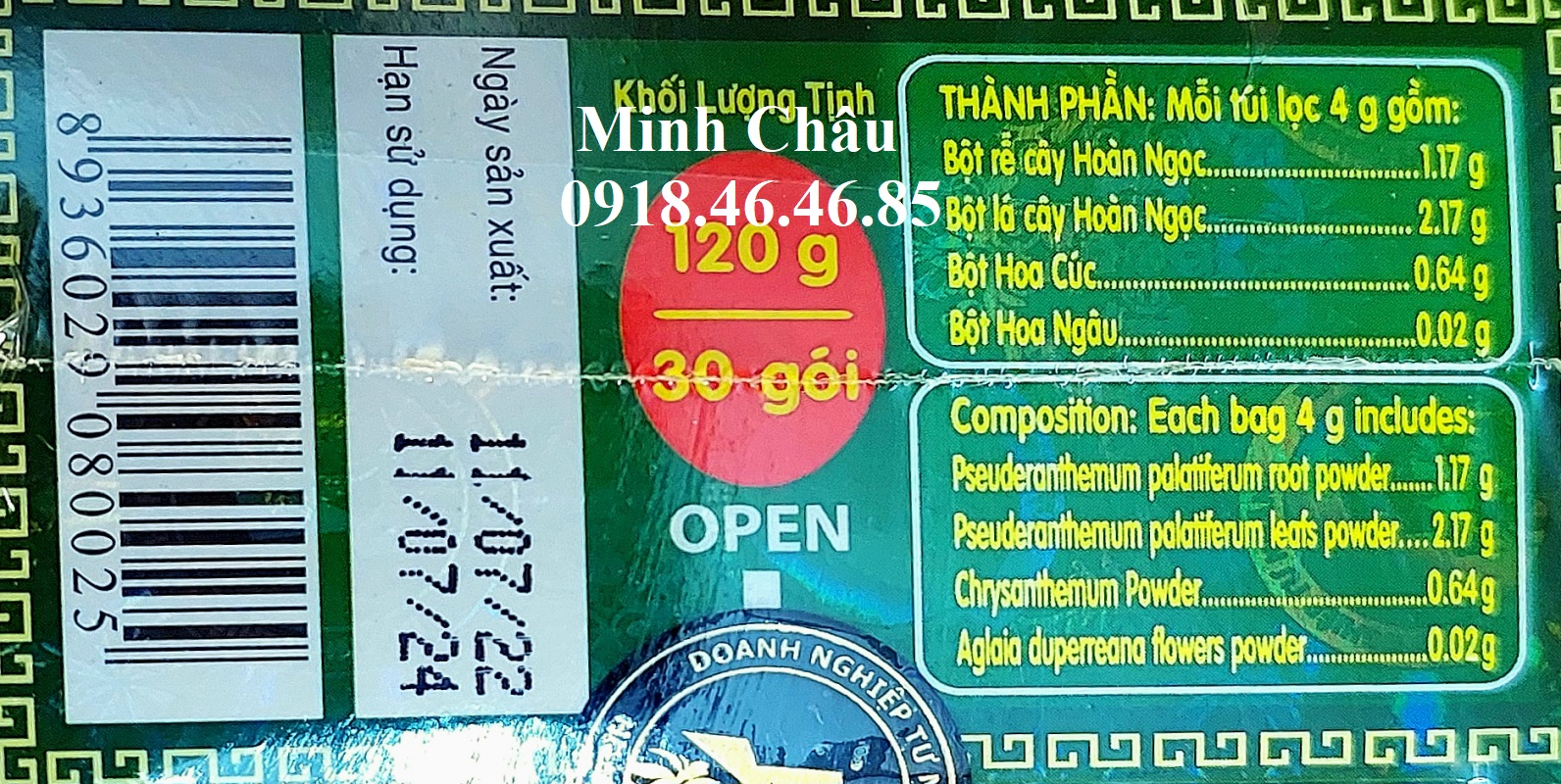 [HCM]Trà Hoàn ngọc xanh