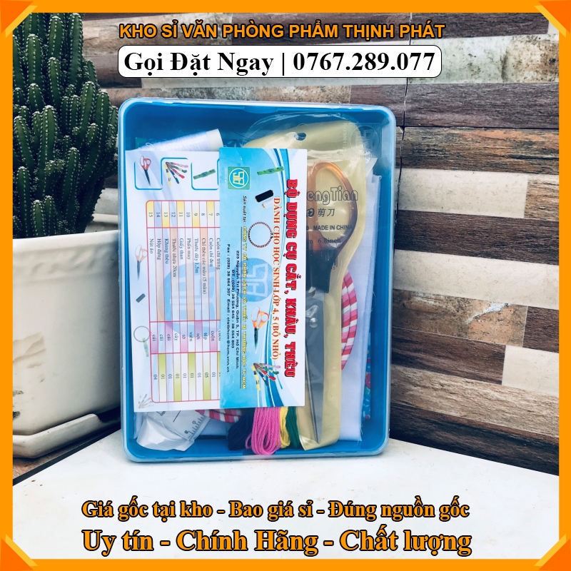 BỘ  DỤNG CỤ CẮT, KHÂU,THÊU LỚP 4 -5