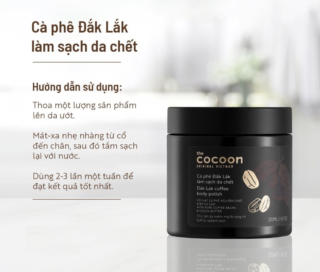 Tẩy da chết cà phê COCOON  body 200ml Lyo Shop