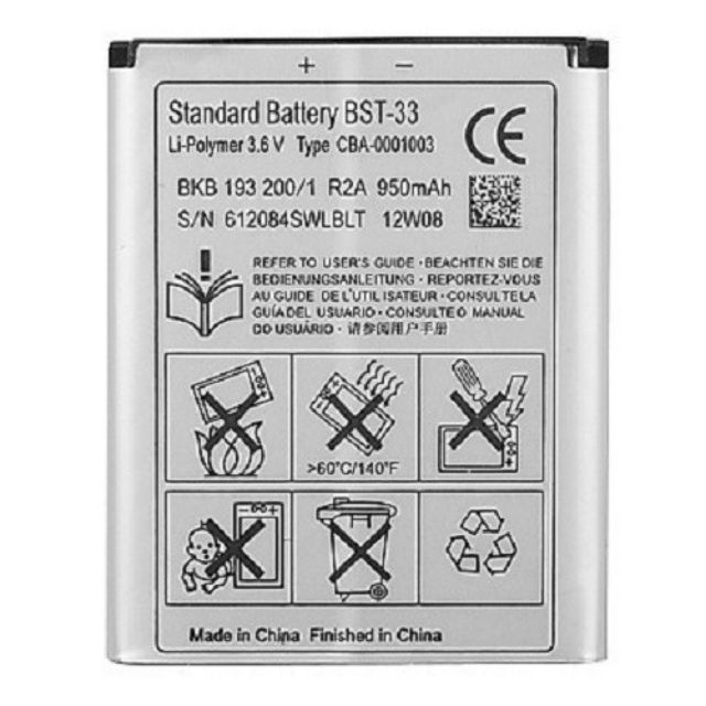 Pin Sony Bst-33 Xịn Mới 100% _ Bh 6 Tháng