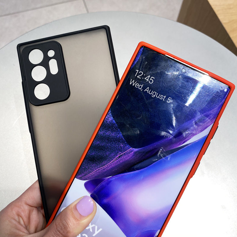 [19] Ốp lưng SAMSUNG nhựa cứng viền màu bảo vệ camera Note 8 Note 9 Note10 Note10 plus Note 20 Note 20 Ultra