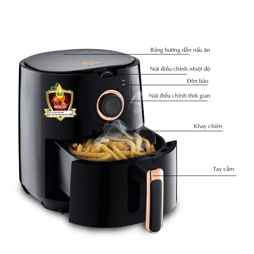 Nồi Chiên Không Dầu Comet CM6836 - 4.5L