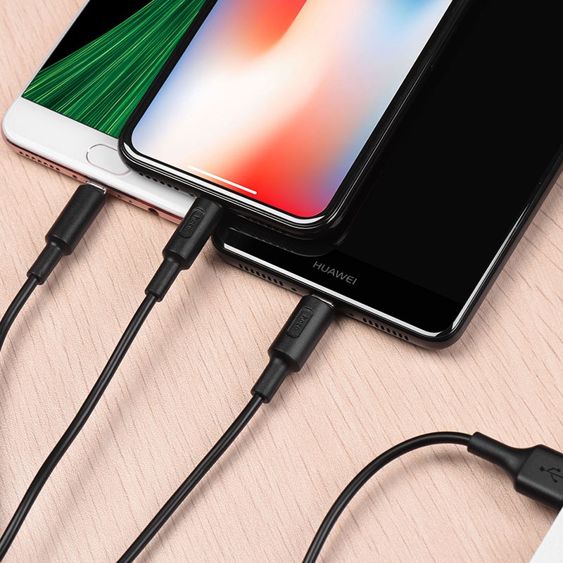 Dây cáp sạc 3 đầu Lightning- Micro - TypeC- Hàng chính hãng cao Cấp