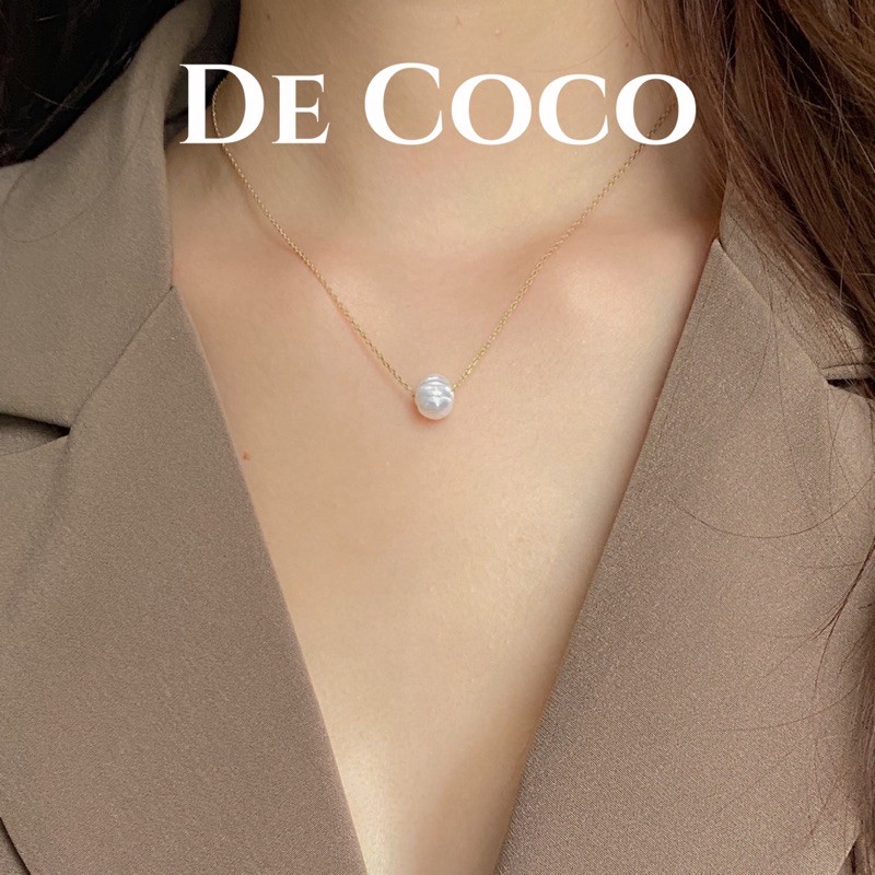 Dây chuyền hạt trai thô tự nhiên De Coco
