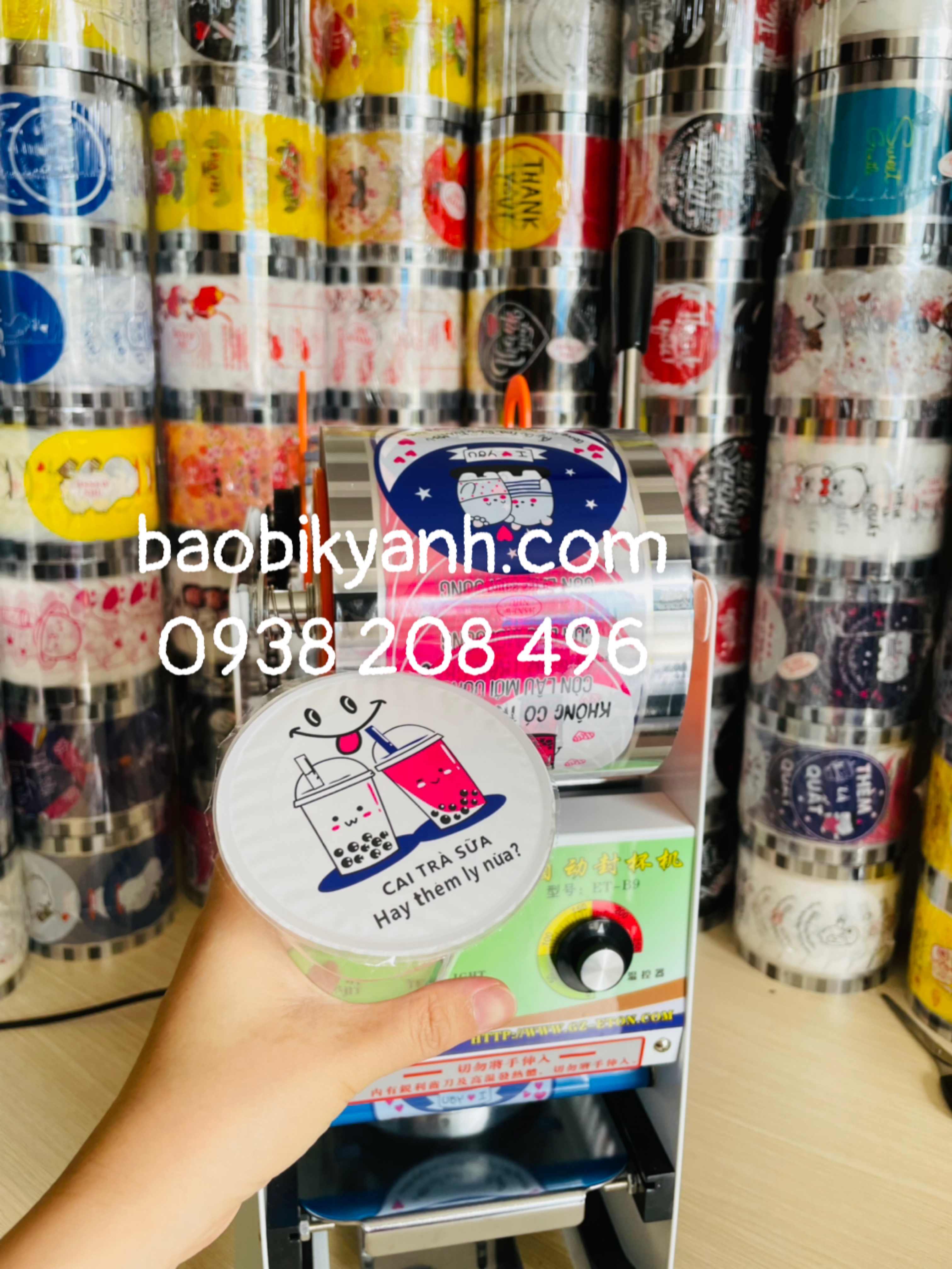 Màng ép ly/Keo dán miệng ly 2400 nắp