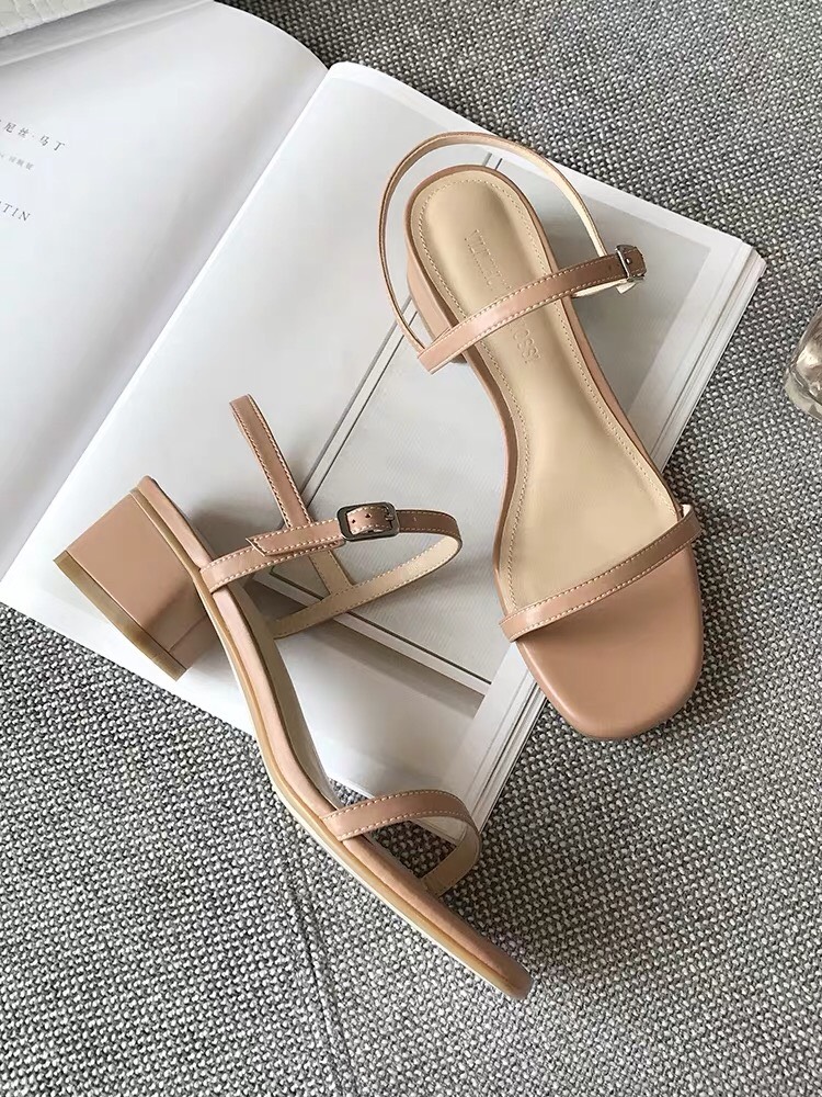 Giày sandal cao gót 2 dây mảnh siêu đẹp