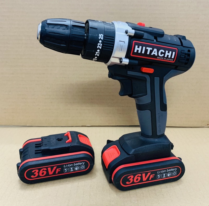 Máy khoan pin 36V Hitachi 3 chức năng có búa - Chuyên khoan bê tông, tường, sắt, gỗ, bắt vít