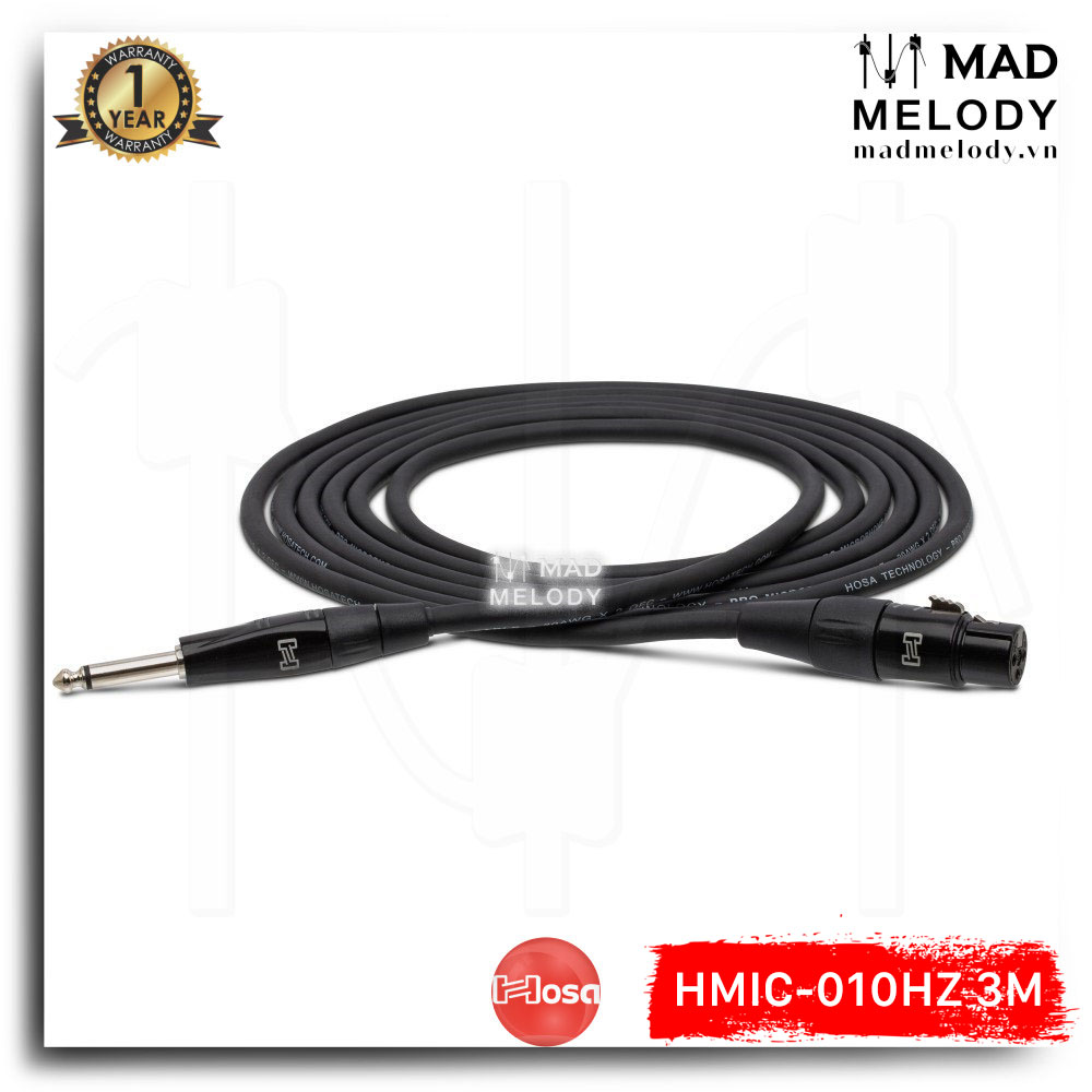 Hosa pro microphone cable hmic-010hz