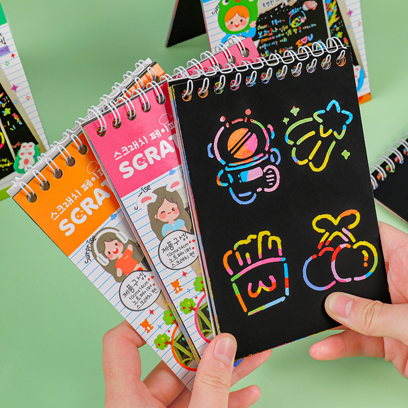 Sổ scratch note - sổ ma thuật cầu vồng diy lovelyhouse scratchnote095