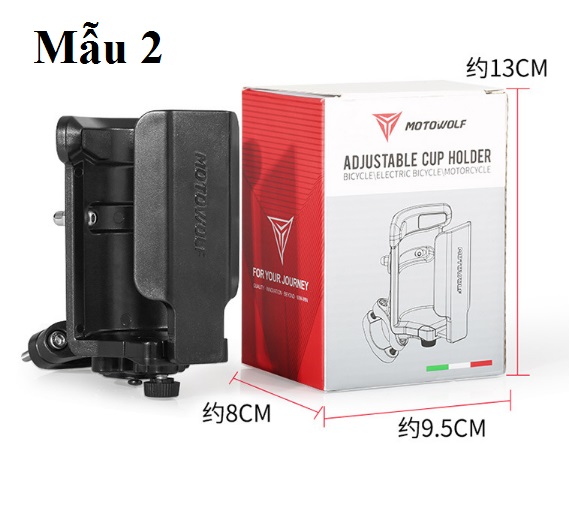 [CHÍNH HÃNG] Giá đỡ bình nước MOTOWOLF gắn xe máy, xe đạp