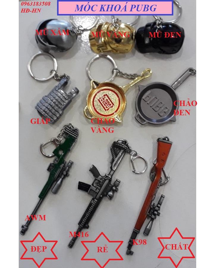 MÓC KHOÁ PUBG CHẢO VÀNG - CHẢO ĐEN HÀNG CHUẨN