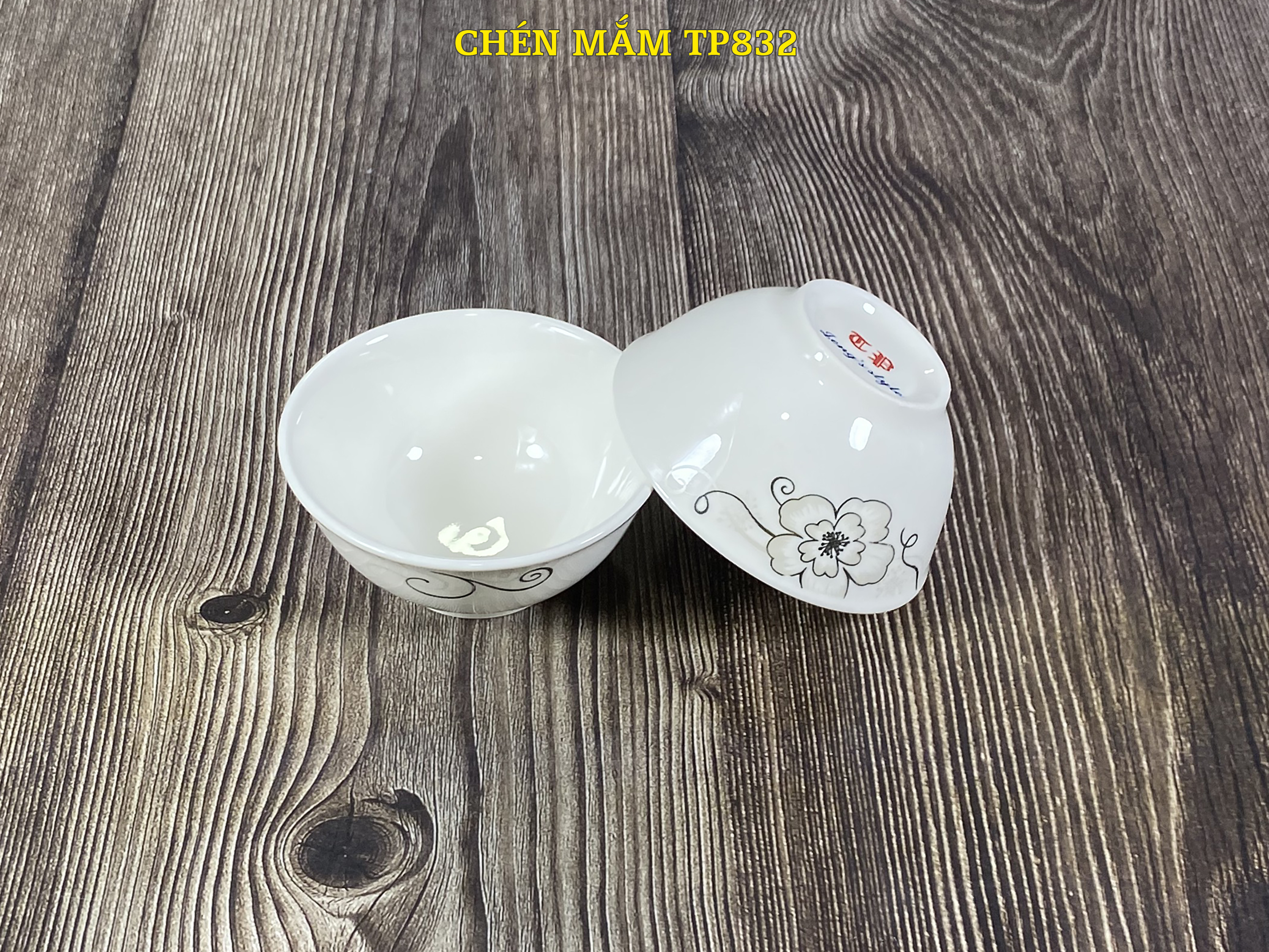 Chén mắm, chén chè tp 832 sứ bát bảo cao cấp, since_1977
