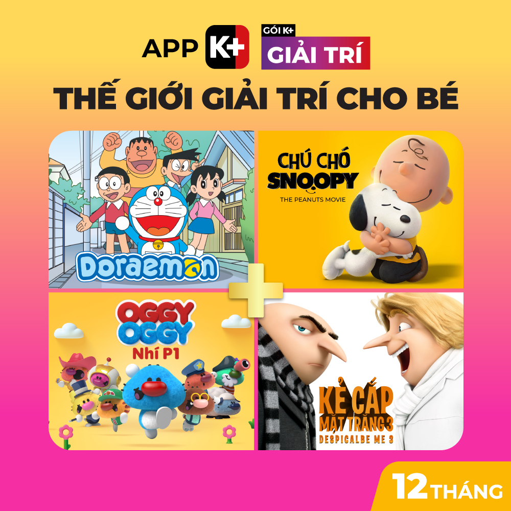 APP K+ Gói Giải Trí 12 tháng - Xem phim Trung, Hàn mới nhất & Kho bom tấn HBO GO
