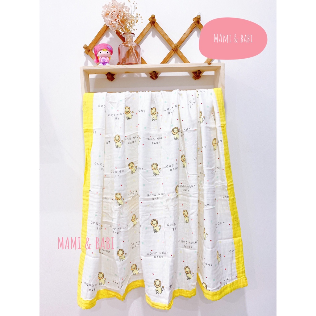 Chăn xô sợi tre Aden 6 lớp cho bé (nhiều họa tiết)