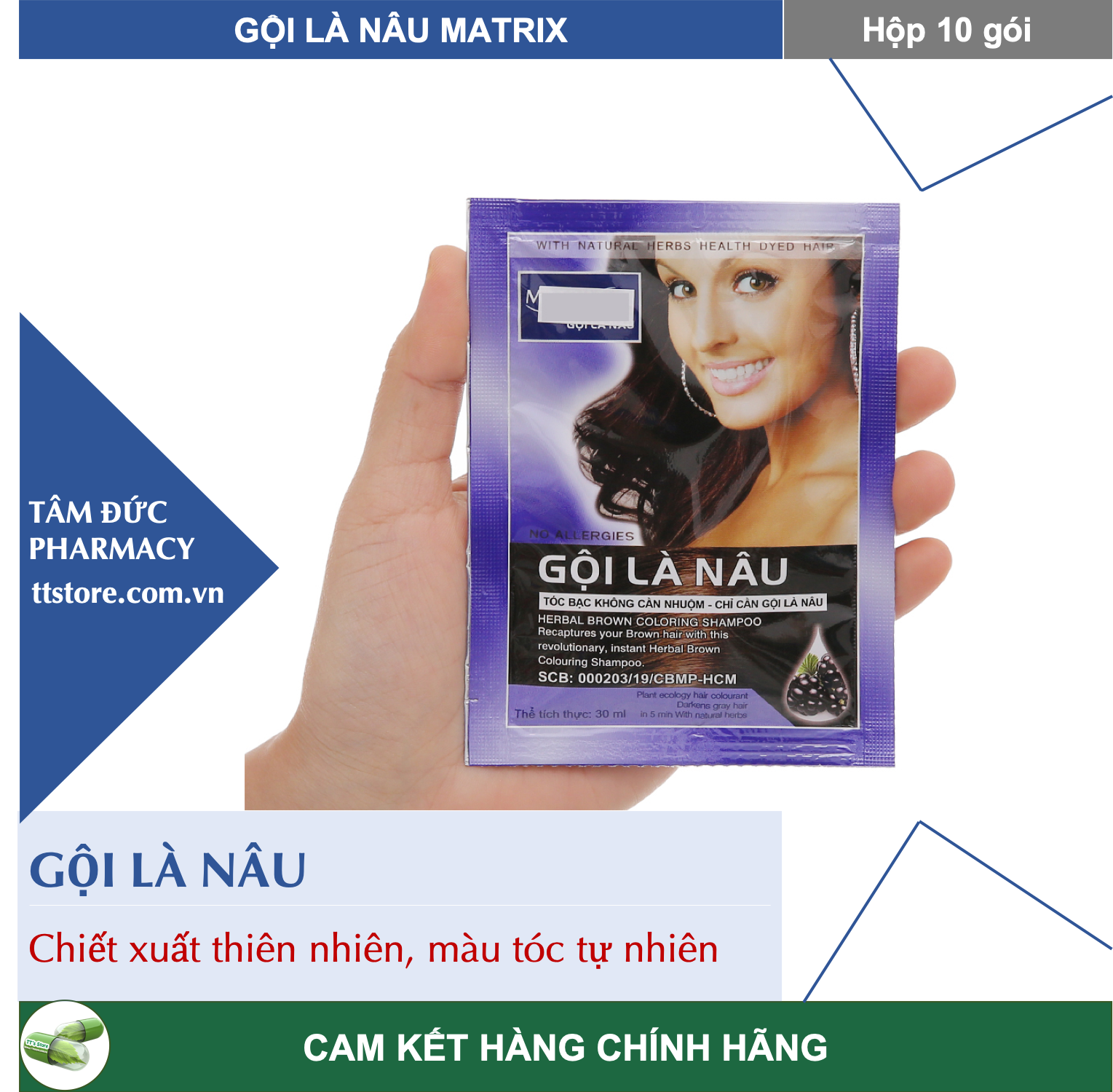 [HCM]Dầu gội nhuộm tóc GỘI LÀ NÂU MATRIX [Gói 30ml]