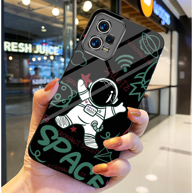Ốp lưng xiaomi redmi note 12 4g, note 12 5g , note 12 pro 5g, redmi 12 4g ốp kính bóng cao cấp phi hành gia